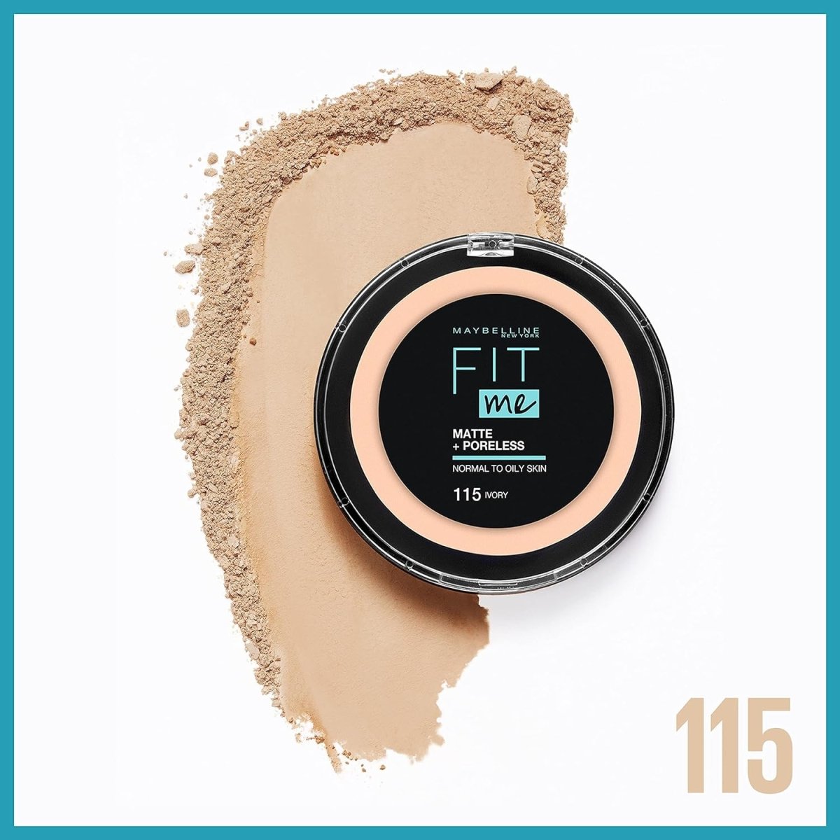 فت مي باودر مضغوط خافي للمسام من ميبلين | Maybelline Fit Me Pressed Powder Poreless 115 Ivory - EROS STORE