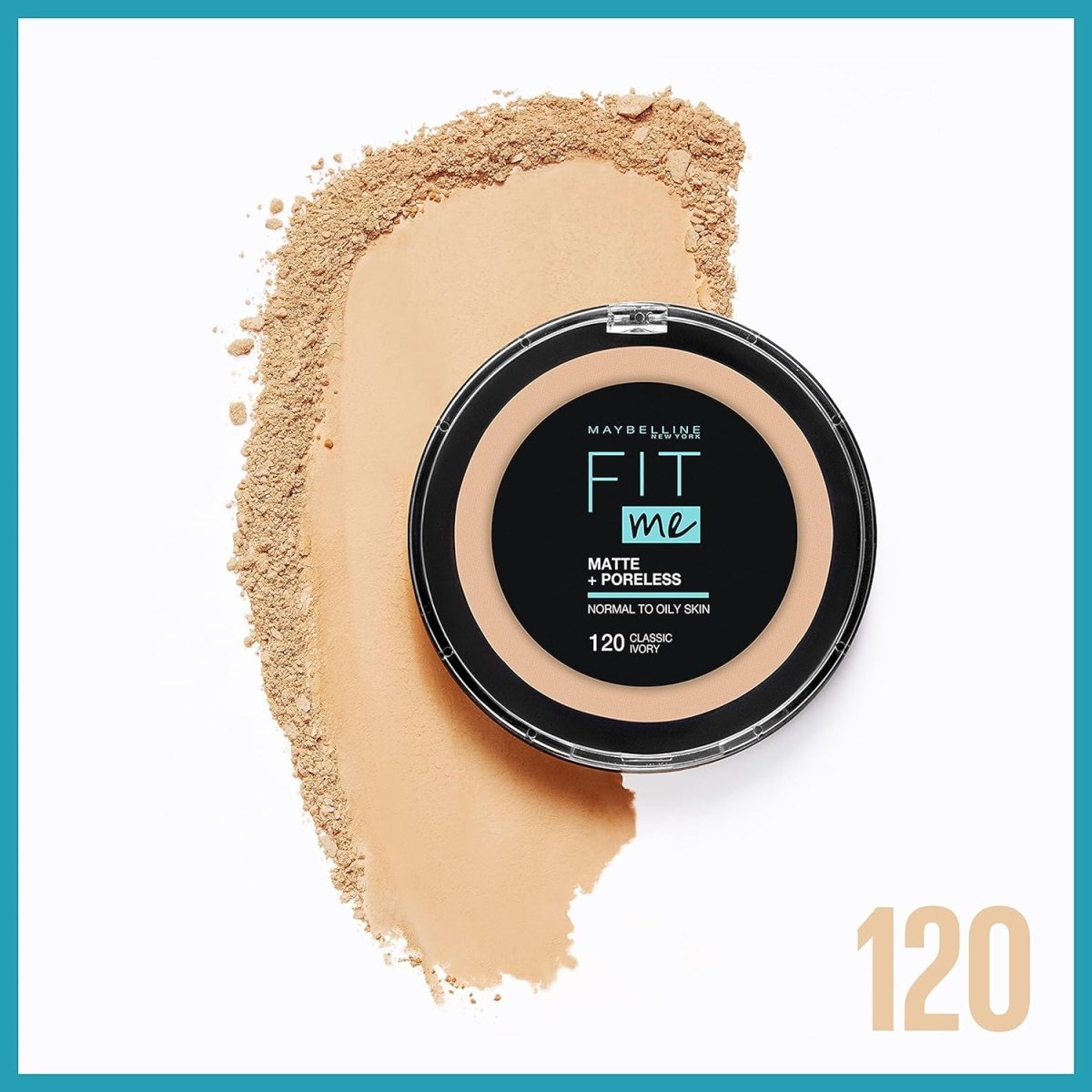 فت مي باودر مضغوط خافي للمسام من ميبلين | Maybelline Fit Me Pressed Powder Poreless 120 Classic Ivory - EROS STORE