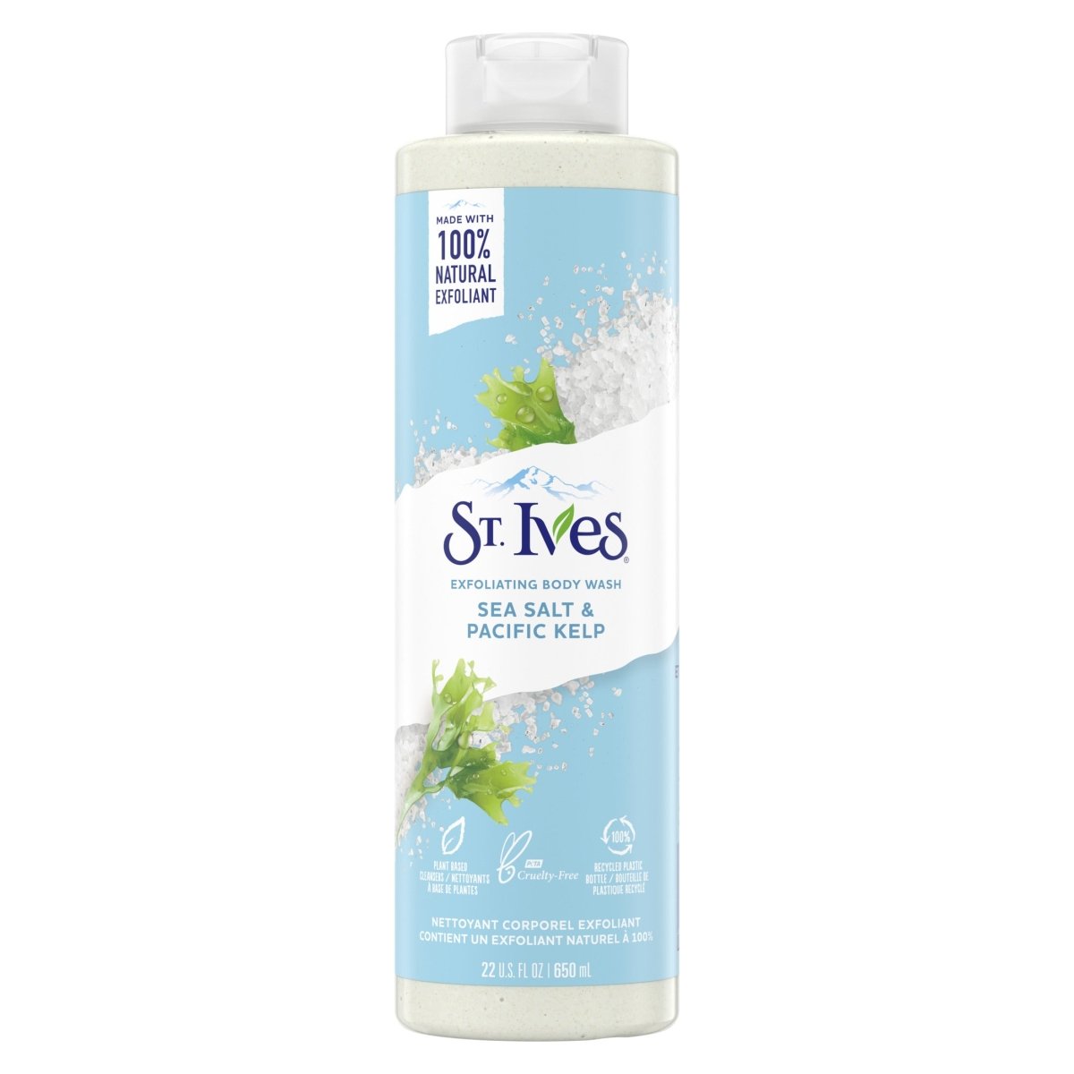 غسول الجسم المقشر بملح البحر وعشب المحيط الهادئ من سانت آيفز | St. Ives Exfoliating Body Wash with Sea Salt & Pacific Kelp 650 مل - EROS STORE