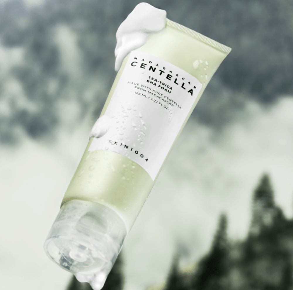 غسول بخلاصة السينتيلا وشجرة الشاي | SKIN1004 Madagascar Centella Tea - Trica Bha Foam 125 مل - EROS STORE