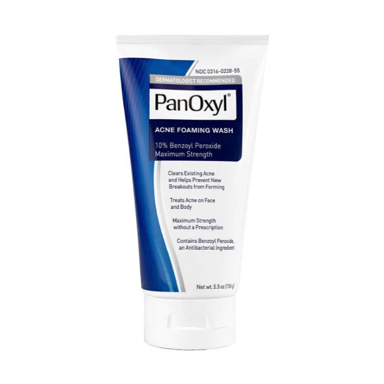 غسول رغوي لحب الشباب من بانوكسيل (بنزويل بيروكسايد 10%) - أقصى قوة | PanOxyl Acne Foaming Wash, Maximum Strength 10% Benzoyl Peroxide 165 مل - EROS STORE