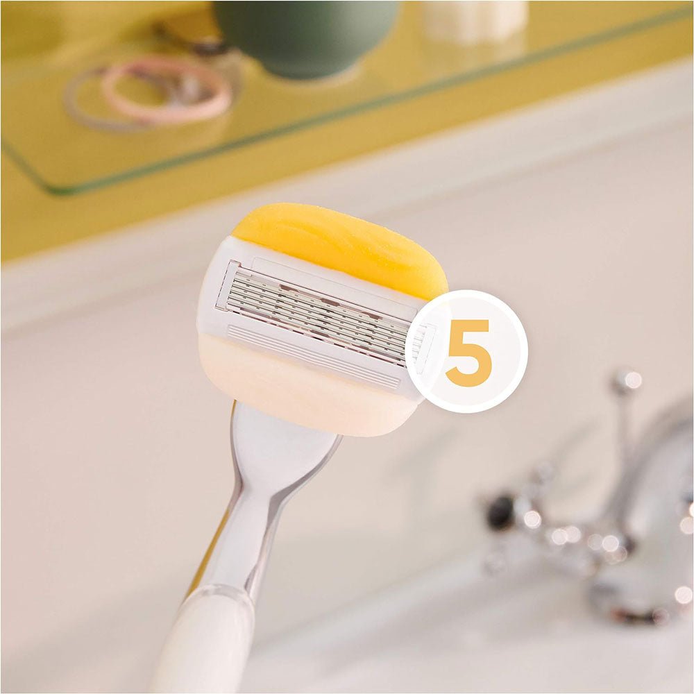 GILLETTE VENUS OLAY COCONUT HANDLE + 2 BLADES | جيليت فينوس شفرة حلاقة للنساء مع رأسين للتبديل - EROS STORE
