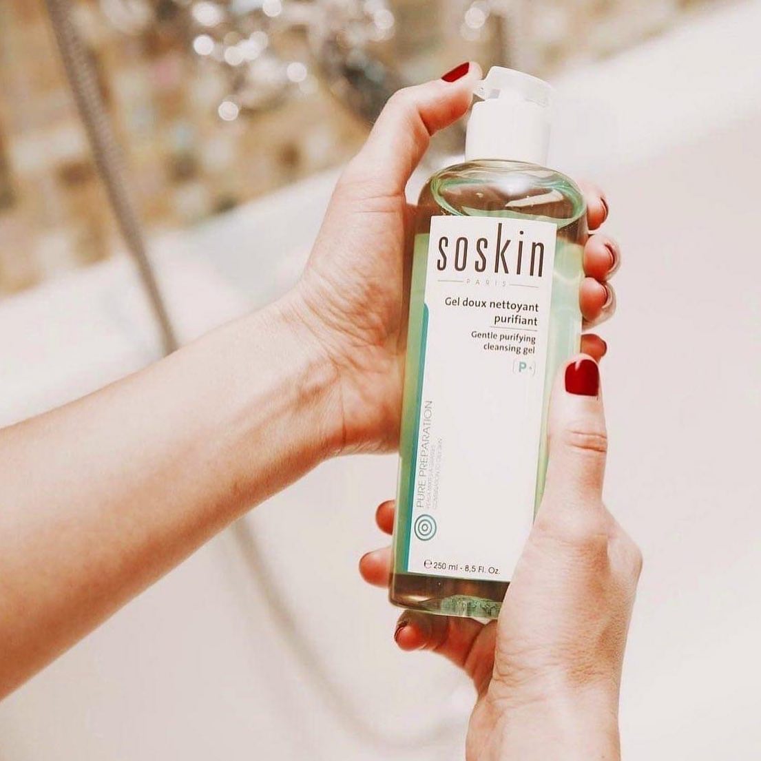 جل منقّي للبشرة الدهنية والمختلطة من سوسكن | Soskin Gentle Purifying Cleansing Gel 250 مل - EROS STORE
