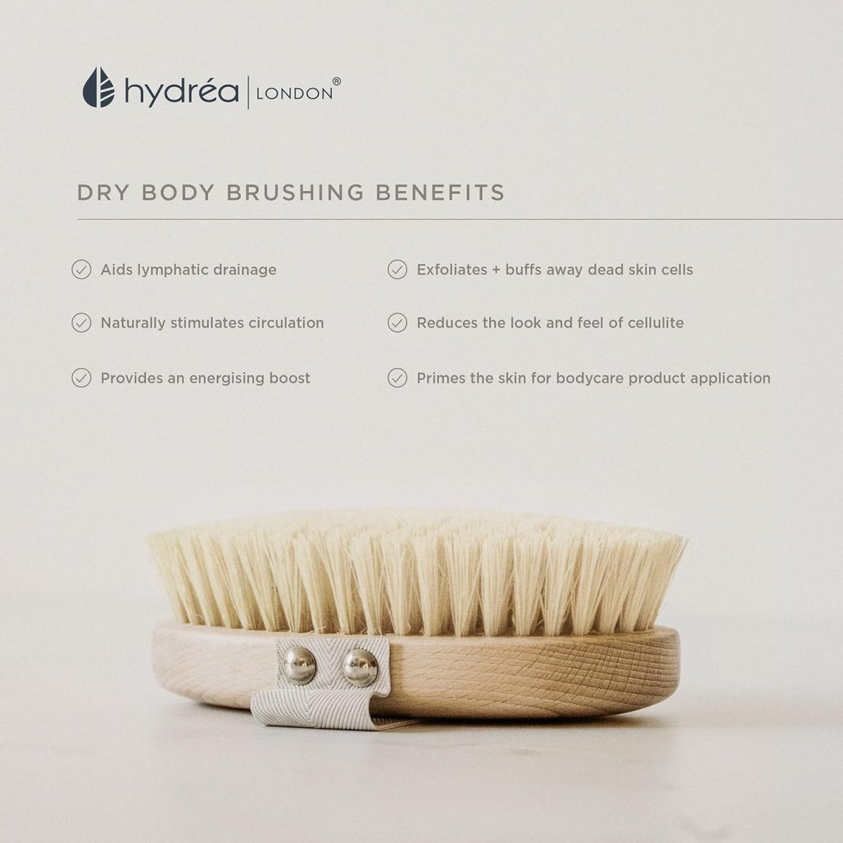 Hydrea London Professional Spa Dry Body Brush Cactus Bristle - فرشاة للجلد الجاف - EROS STORE