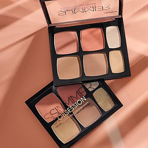 كاتريس باليت ألوان الصيف للوجه بلاش, برونزر و هايلايتر | Catrice Summer Obsession 010 Palette Matte and Glow - EROS STORE