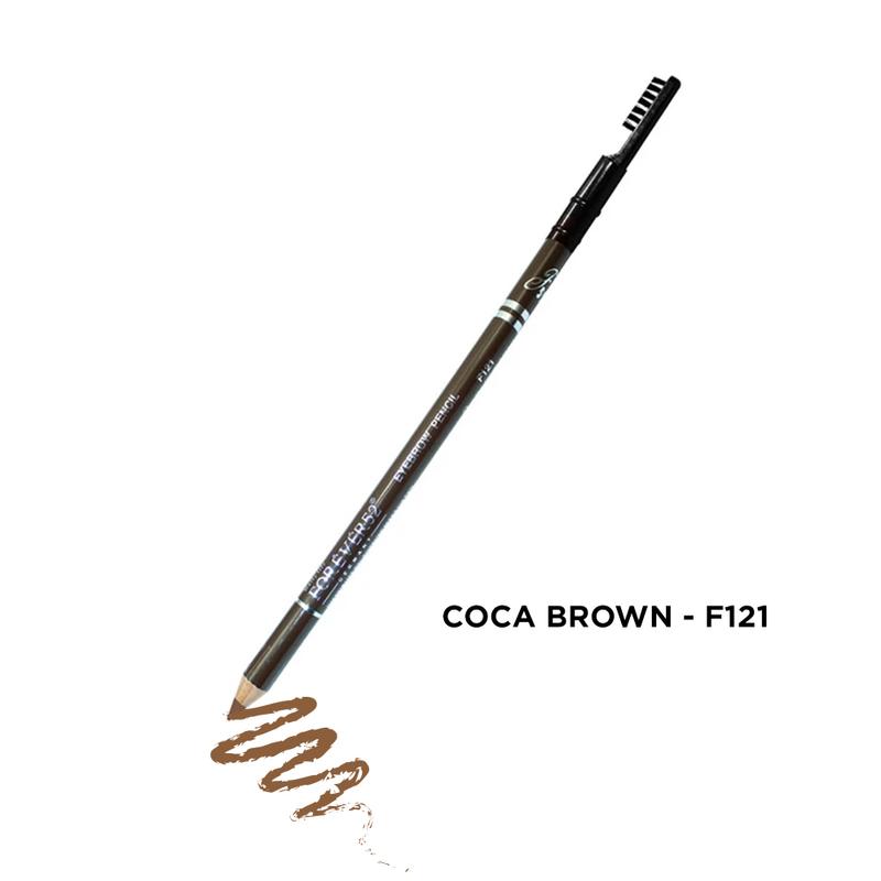 قلم حاجب خشبي كريمي من فوريفر 52 | Forever52 Creamy Wooden Eyebrow Pencil بني ككوي 121 - EROS STORE