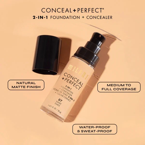 كونسيلر + كريم أساس وخافي عيوب مثالي 2 في 1 من ميلاني | Milani 2 - in - 1 Concealer + Foundation 02 NATURAL - EROS STORE