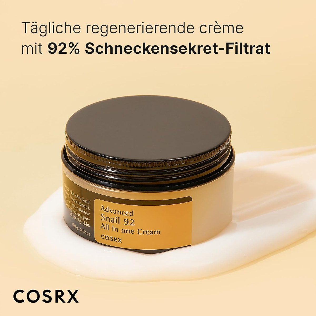 كريم الحلزون المتطور 92 الكل في واحد من كوزركس - 100 مل | COSRX Advanced Snail 92 All in One Cream - 100ml 100 غم - EROS STORE