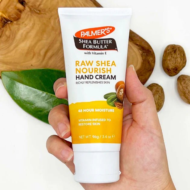 كريم اليدين المغذي بزبدة الشيا الخام من بالمرز | Palmer’s Raw Shea Butter Hand Cream 96 غم - EROS STORE