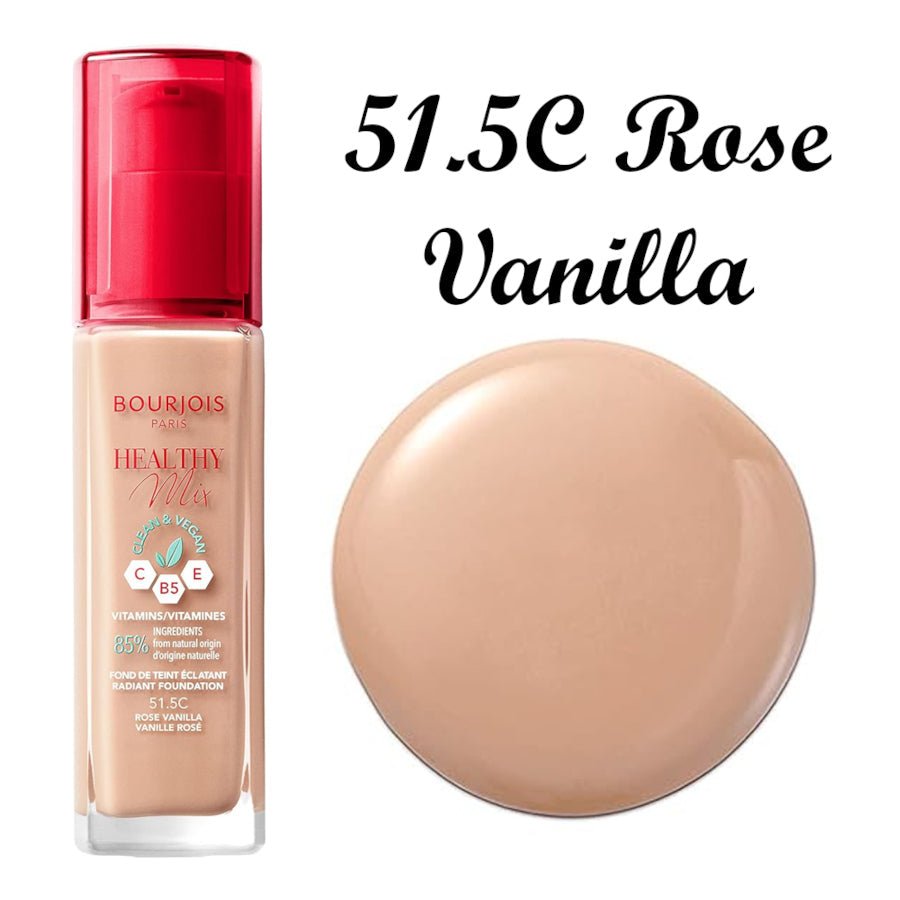 كريم أساس هيلثي ميكس المضاد للتعب من برجوا | Bourjois Healthy Mix Anti - Fatigue Foundation 51.5C Rose Vanilla - EROS STORE