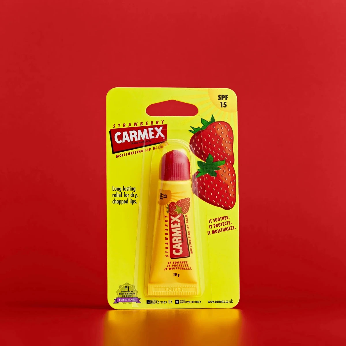 Lip Balm Strawberry SPF15 – 10g Squeeze Tube | مرطب الشفاه بالفراولة بحماية 15 – ١٠ جرام أنبوب 10 غم - EROS STORE
