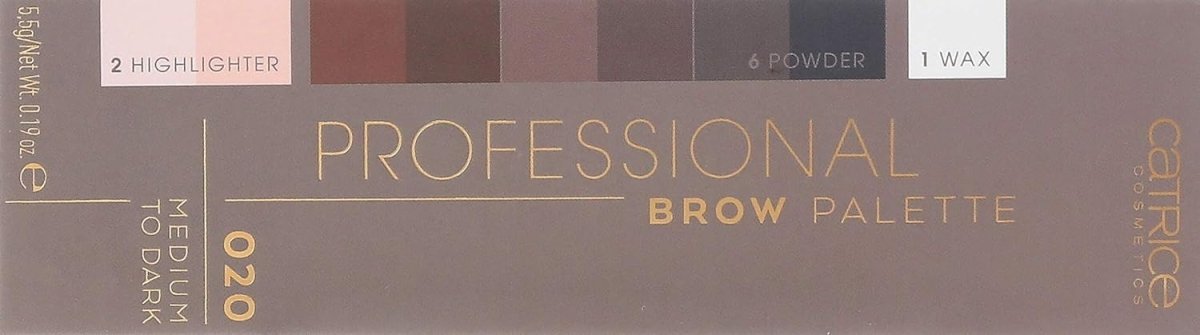 لوحة حواجب احترافية من كاتريس، 020 متوسطة إلى داكنة | Catrice Professional Brow Palette, 020 Medium to Dark - EROS STORE