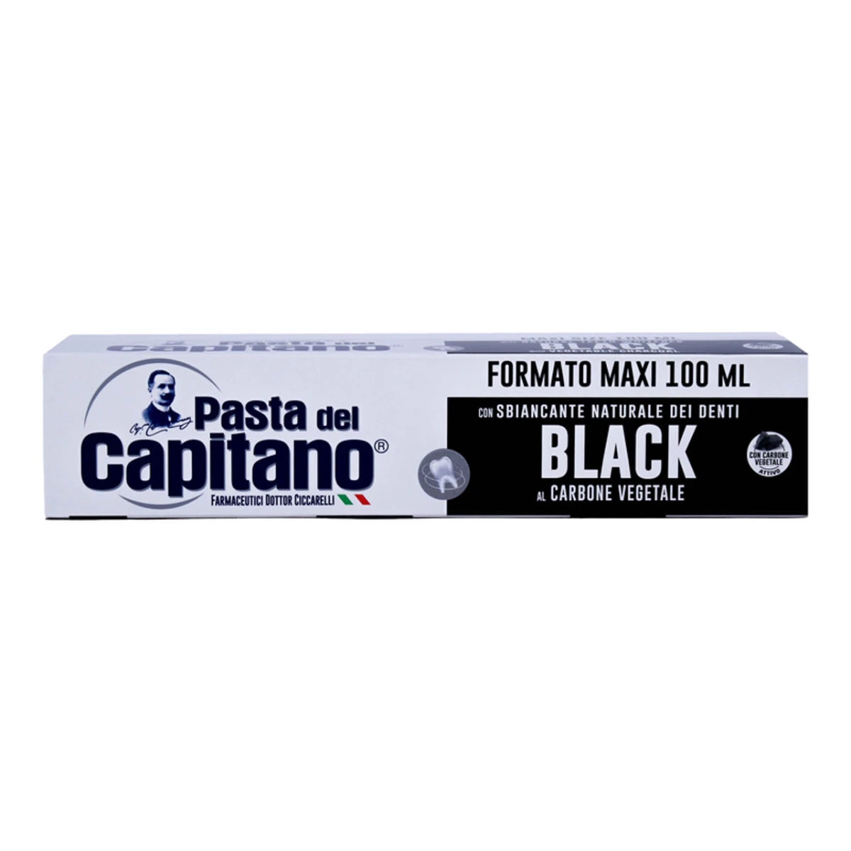 معجون أسنان كابيتانو بالفحم الطبيعي - 100 مل | Capitano Natural Charcoal Whitening Toothpaste - 100ml - EROS STORE