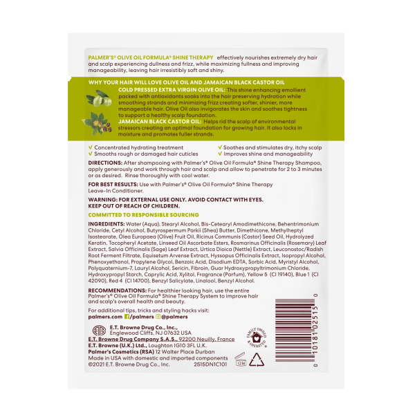 ماسك معالج للشعر بخلاصة زيت الزيتون والبروتين من بالمرز | Palmer's Olive Oil Deep Conditioning Protein Pack 60 غم - EROS STORE