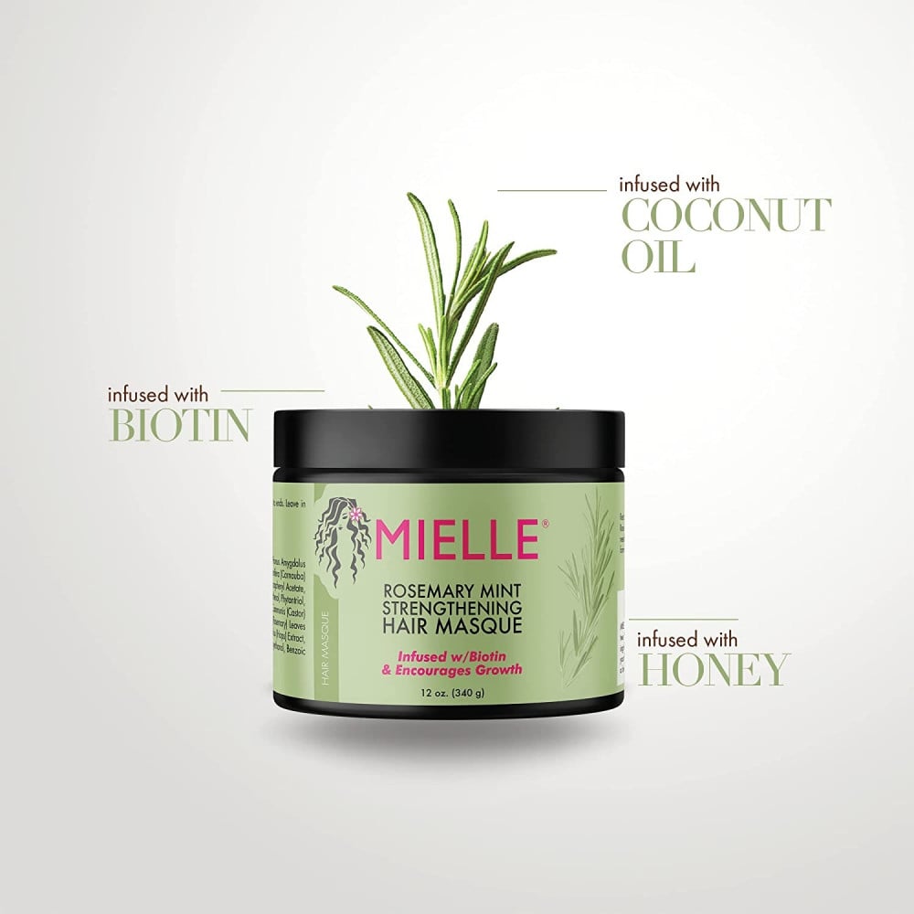 ماسك تقوية الشعر بإكليل الجبل والنعناع من ميلي | Mielle Rosemary Mint Strengthening Hair Masque 340 مل - EROS STORE