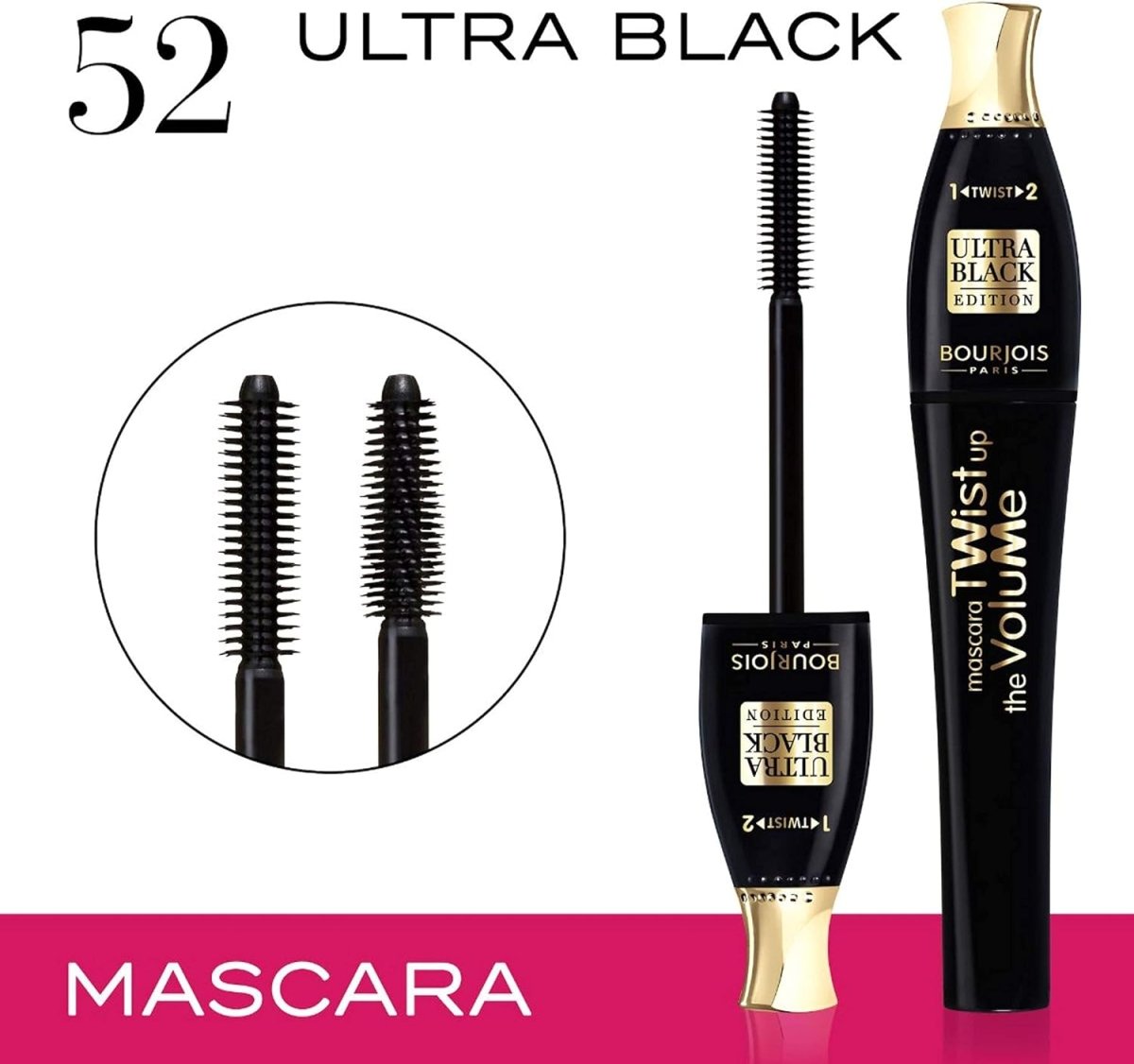 ماسكارا بورجوا تويست أب ذا فوليوم ألترا | Bourjois Twist Up The Volume Ultra Mascara - EROS STORE