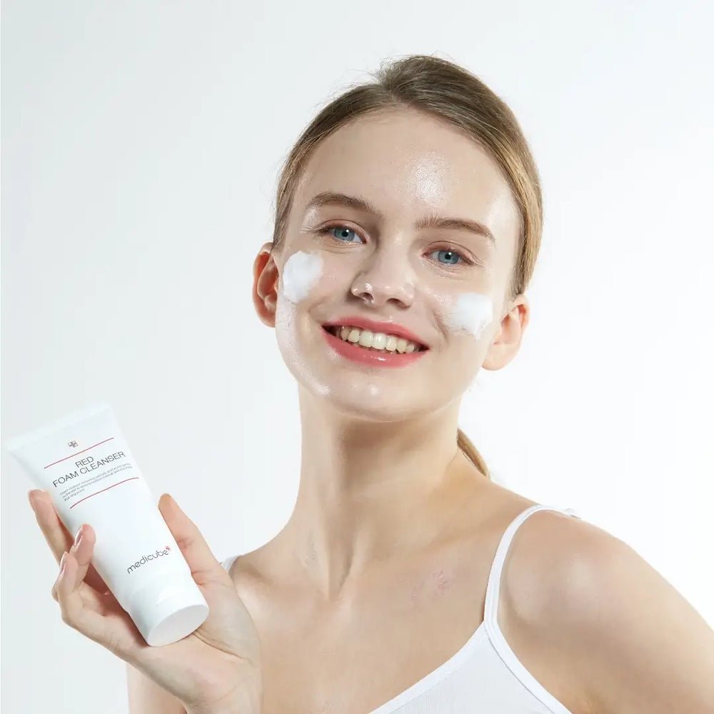 medicube RED FOAM CLEANSER - 120ML | ميدي كيوب غسول رغوي للوجه - ١٢٠ مل 120مل - EROS STORE