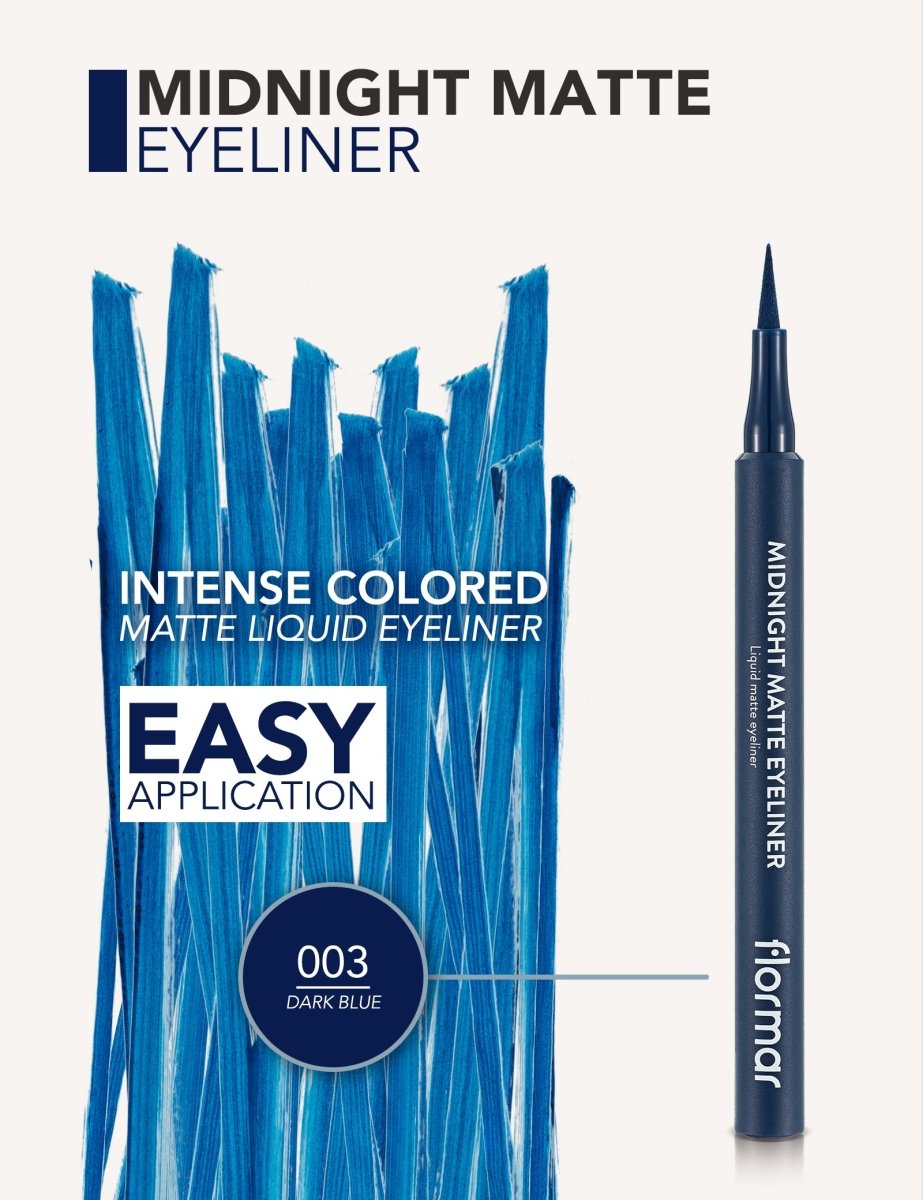 Midnight Matte Eyeliner | لاينر ميدنايت مطفي من فلورمار 3 - EROS STORE