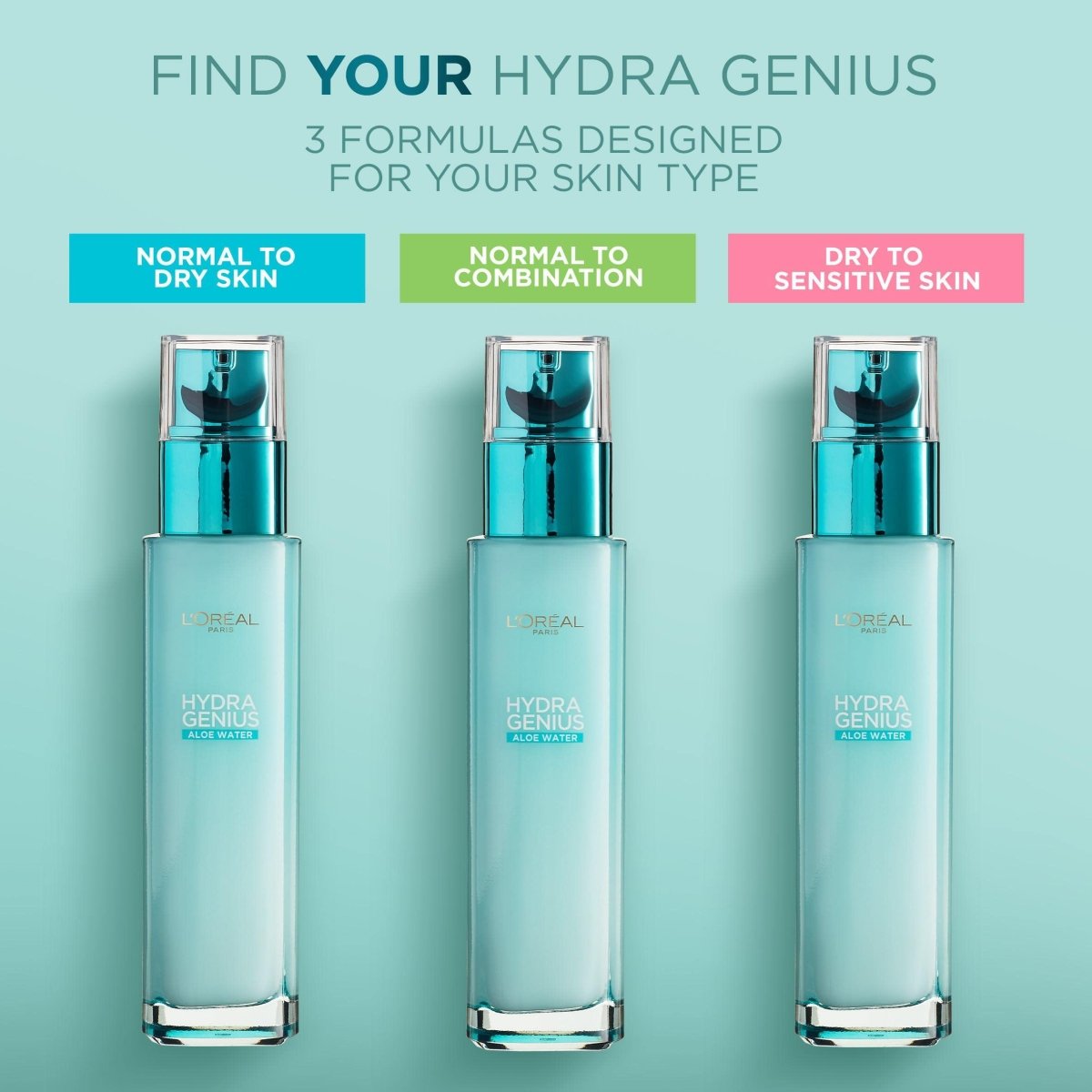 مرطب جل هايدرا جينيوس للبشرة الدهنية من لوريال | L'Oréal Hydra Genius Gel Moisturizer for Oily Skin 75 مل - EROS STORE