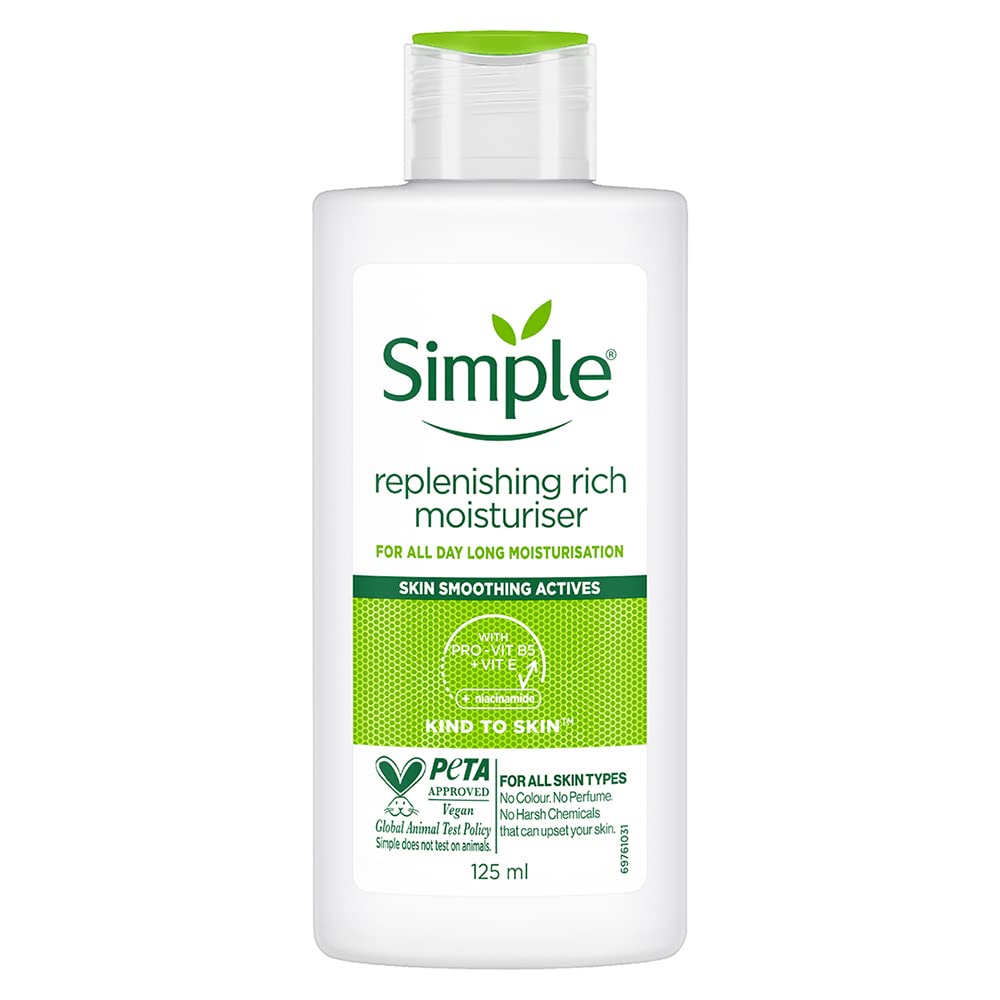 مرطب قوي للبشرة الجافة من سمبل | Simple Kind to Skin Rich Moisturiser for Dry Skin 125 مل - EROS STORE