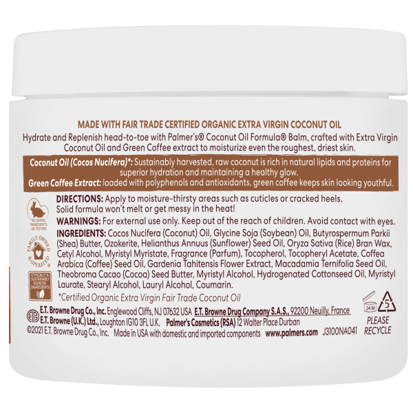مرطب من الرأس حتى الأصابع بزيت جوز الهند والقهوة الخضراء من بالمرز | Palmer's Coconut Oil Formula with Green Coffee Body Lotion 100 غم - EROS STORE