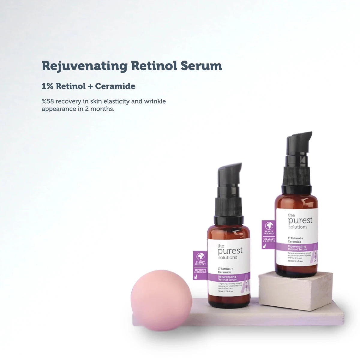 مصل الريتينول المجدد للوجه من ذا بيورست سولوشنز 1% ريتينول + سيراميد - 30 مل | The Purest Solutions 1% Retinol + Ceramide Rejuvenating Face Serum - 30ml 30 مل - EROS STORE