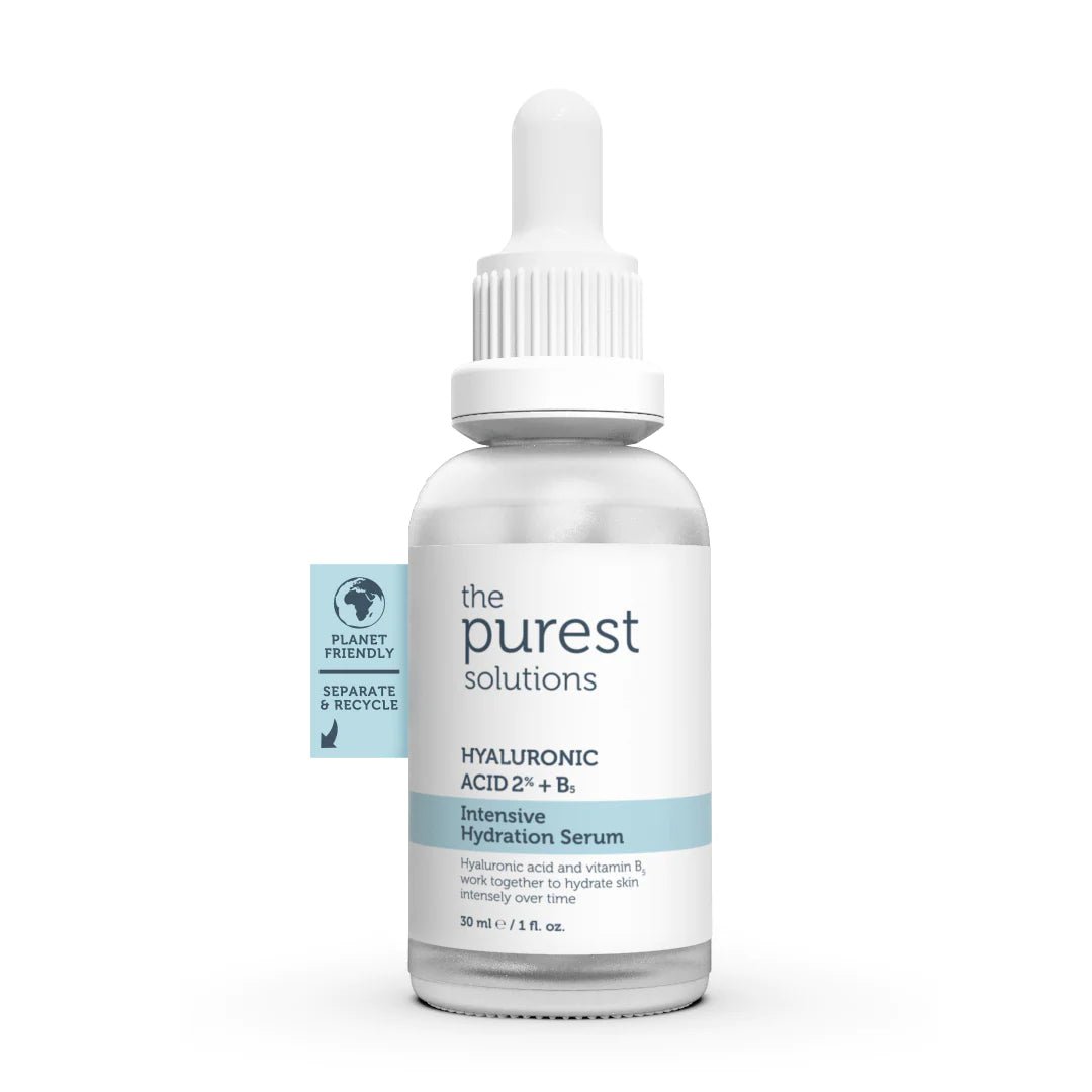 مصل الترطيب المكثف حمض الهيالورونيك 2% + ب5 من بيورست - 30 مل | The Purest Solutions Intensive Hydrating Serum: Hyaluronic Acid 2% + Vitamin B5 - 30ml 30 مل - EROS STORE