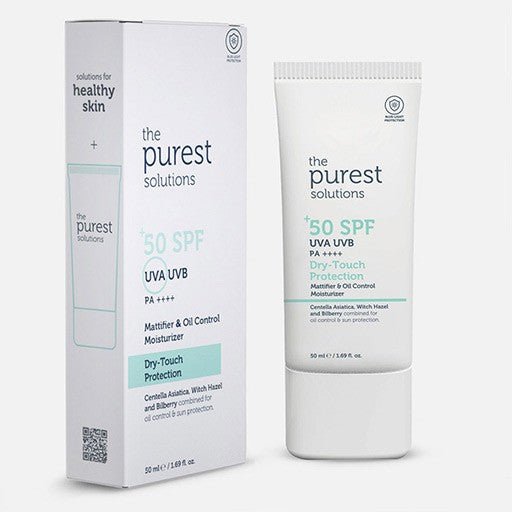 واقي شمس مطفي للبشرة الدهنية والمختلطة من ذا بيورست سوليوشنز | The Purest Solutions Mattifying Sunscreen for Oily and Combination Skin 50 مل - EROS STORE