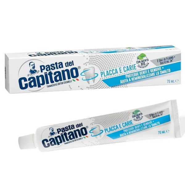 باستا ديل كابيتانو معجون أسنان للبلاك والتسوس - 100 مل | Pasta del Capitano Plaque and Cavities Toothpaste - 100ml