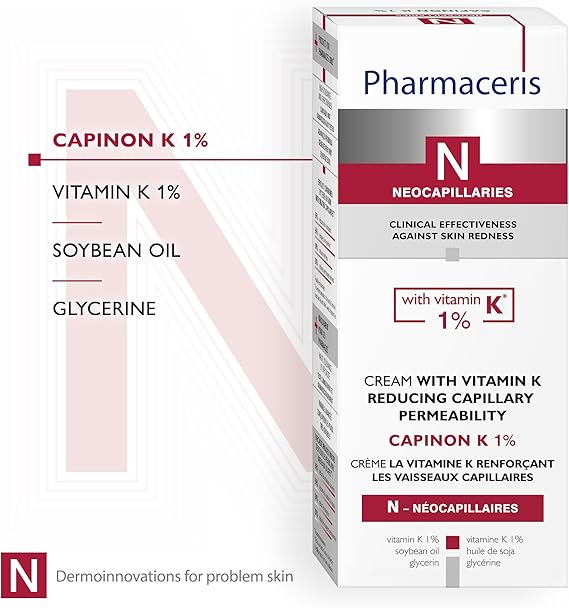 Pharmaceris Neocapillaries Capinon K| 1% فارماسيرز ريم مع فيتامين ك 30 مل - EROS STORE