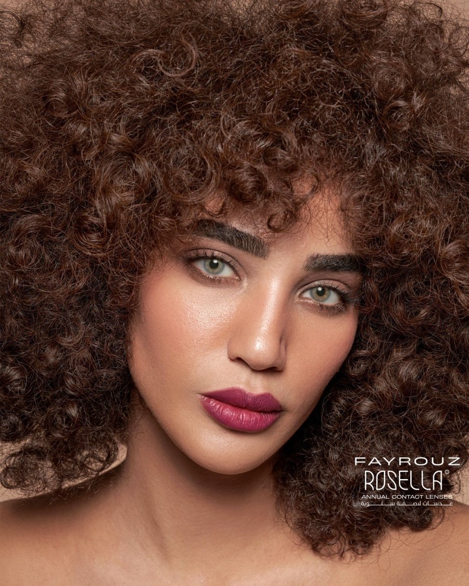 ROSELLA ANNUAL CONTACT LENSES | روزيلا عدسات لاصقة سنوية Avocado + سائل عدسات هدية - EROS STORE