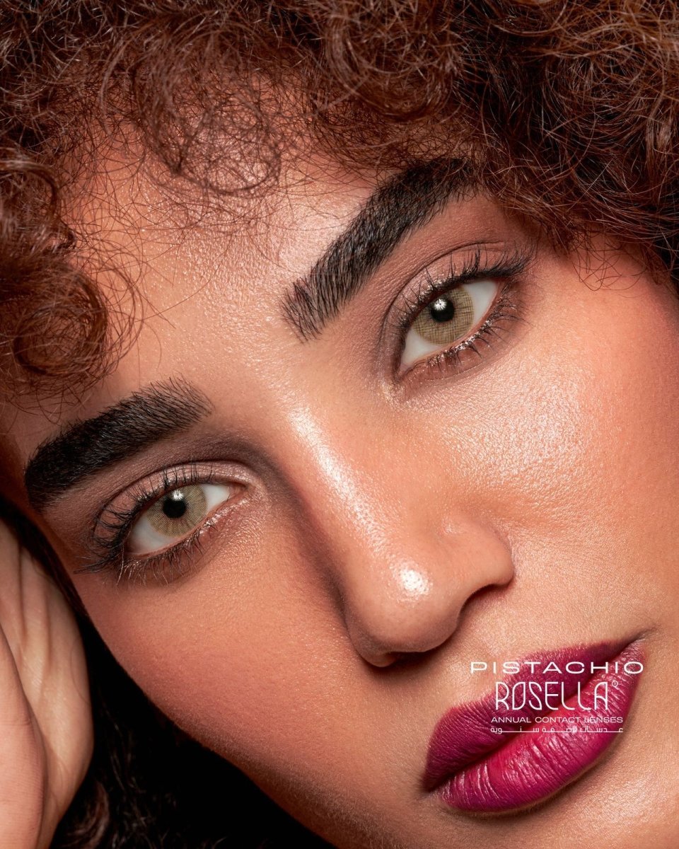ROSELLA ANNUAL CONTACT LENSES | روزيلا عدسات لاصقة سنوية Avocado + سائل عدسات هدية - EROS STORE