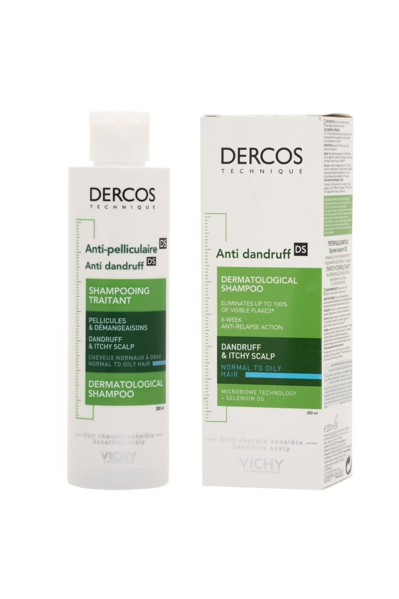 شامبو دي إس للقشرة من فيشي للشعر الدهني | Vichy Dercos Anti - Dandruff DS Shampoo - EROS STORE