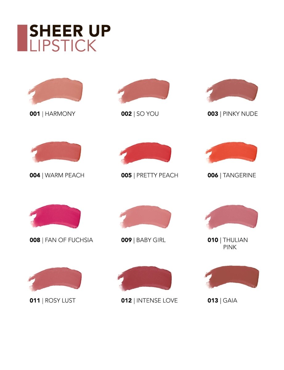 Sheer Up Lipstick by flormar | احمر شفاه فلورمار شير اب المرطب 01 - EROS STORE