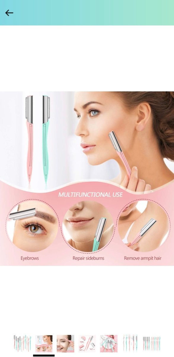 شفرات وجه مسننة من كيلي | Keli Facial Razors Serrated وردي - EROS STORE
