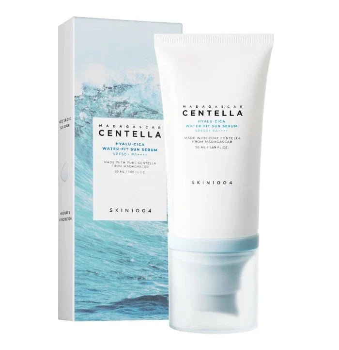 SKIN1004 Madagascar Centella Hyalu - Cica Water - Fit Sun Serum spf 50 - 50ml | سكين1004 واقي شمسي بقوام مائي spf5 - 50 مل 50 مل - EROS STORE