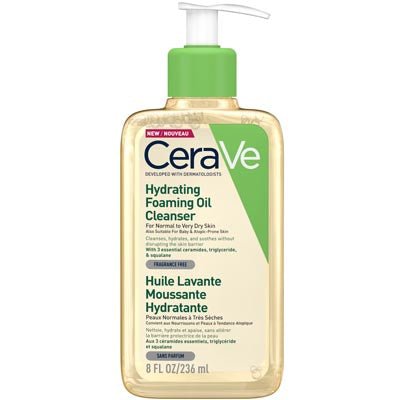سيرافي غسول زيتي رغوي مرطب للبشرة العادية إلى الجافة جدًا | CeraVe Hydrating Foaming Oil Cleanser 236 مل - EROS STORE