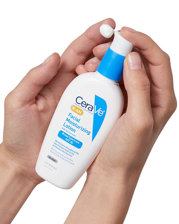 سيرافي لوشن ترطيب الوجه مع واقي شمس بعامل حماية SPF 30 | CeraVe AM Facial Moisturizing Lotion with Sunscreen 89 مل - EROS STORE