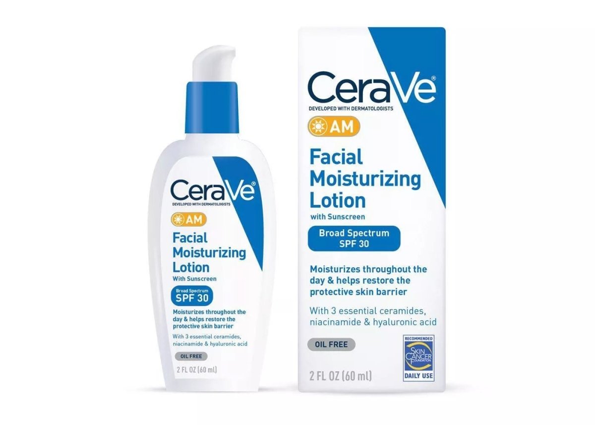 سيرافي لوشن ترطيب الوجه مع واقي شمس بعامل حماية SPF 30 | CeraVe AM Facial Moisturizing Lotion with Sunscreen 60 مل - EROS STORE