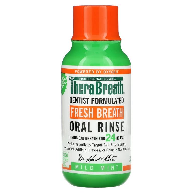 THE BREATH CO 24 - Hour Fresh Breath Oral Rinse - غسول الفم المنعش بالنعناع الخفيفة من ذا بريث كو - 500مل 500 مل - EROS STORE