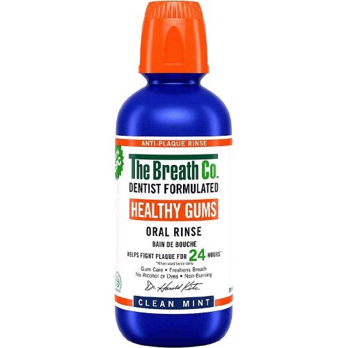 The Breath Co Alcohol Free Mouthwash CLEAN MINT 500 ML|غسول الفم بالنعناع النقي من ذا بريث كو 500 مل 500 مل - EROS STORE