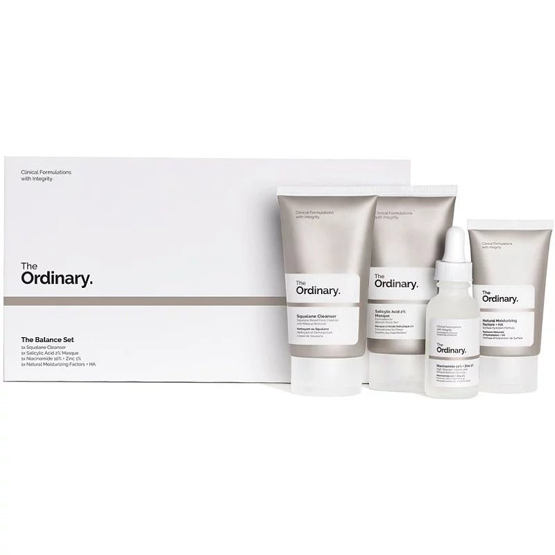 The Ordinary The Balance Daily Skincare Set - 4 Pieces ذا اوردنري مجموعة ذا بالانس العناية اليومية بالبشرة | 4قطع - EROS STORE