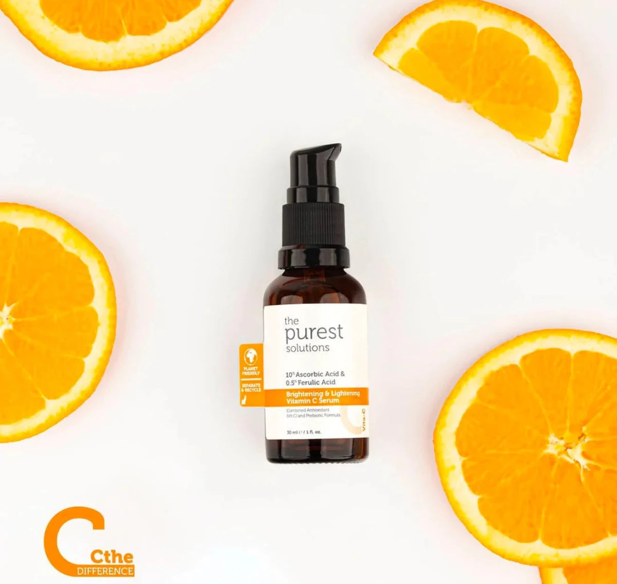 The Purest Solutions Brightening + Lightening Vitamin C Serum - 30ml | ذا بيورست سيروم فيتامين سي - 30 مل 30 مل - EROS STORE