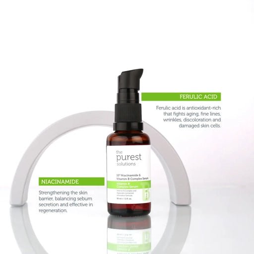 The Purest Solutions Vitamin B Complex Serum (Niacinamide 10% + Vitamin B Complex) | سيروم (نياسيناميد 10% + مركب فيتامين بي) 30 مل - EROS STORE
