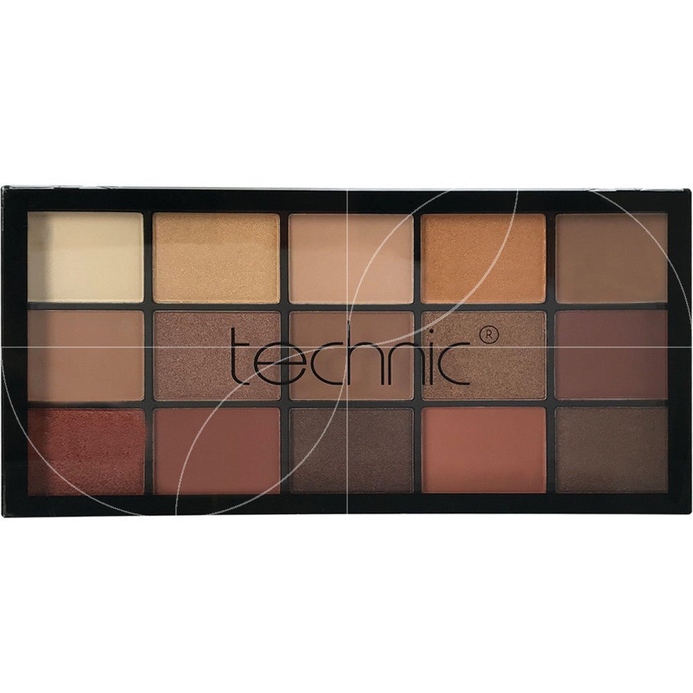 تكنيك - لوحة برونز آند بيوتيفول تحتوي على 15 ظل عيون | Technic Bronze & Beautiful Eyeshadow Palette with 15 Shades - EROS STORE