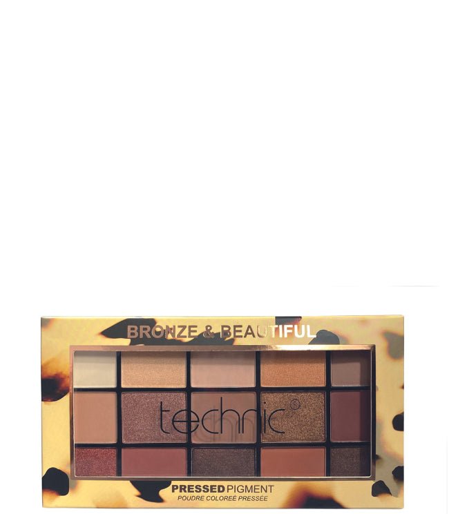 تكنيك - لوحة برونز آند بيوتيفول تحتوي على 15 ظل عيون | Technic Bronze & Beautiful Eyeshadow Palette with 15 Shades - EROS STORE