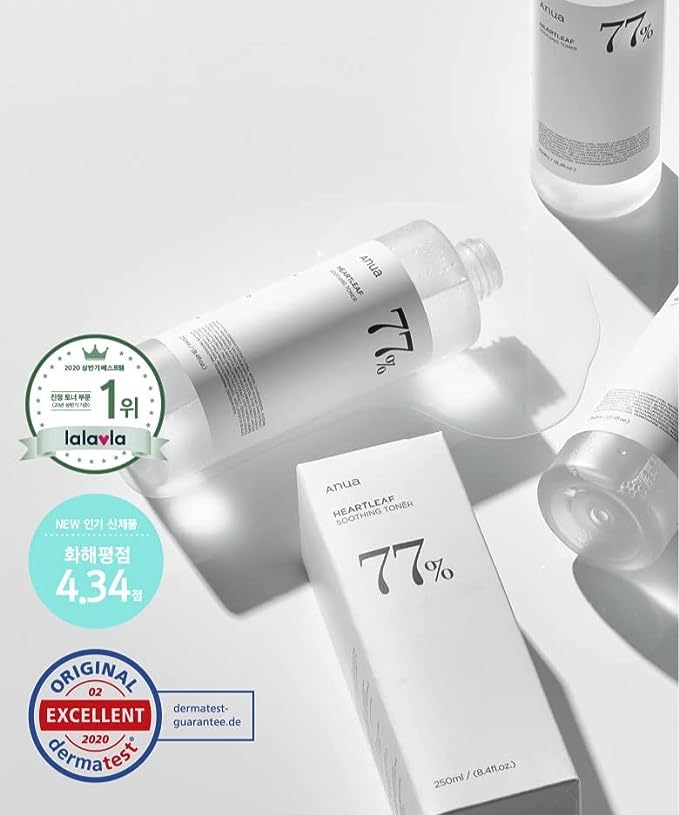 تونر مهدئ 77% بخلاصة الهارتليف من أنوا | Anua Heartleaf 77% Soothing Toner 250 مل - EROS STORE