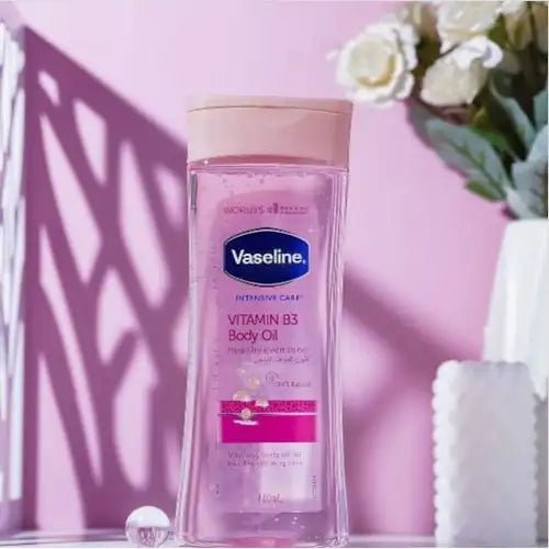 زيت الجسم فازلين للعناية المركزة بفيتامين B3 | VASELINE Intensive Care Vitamin B3 Body Oil 200 مل - EROS STORE