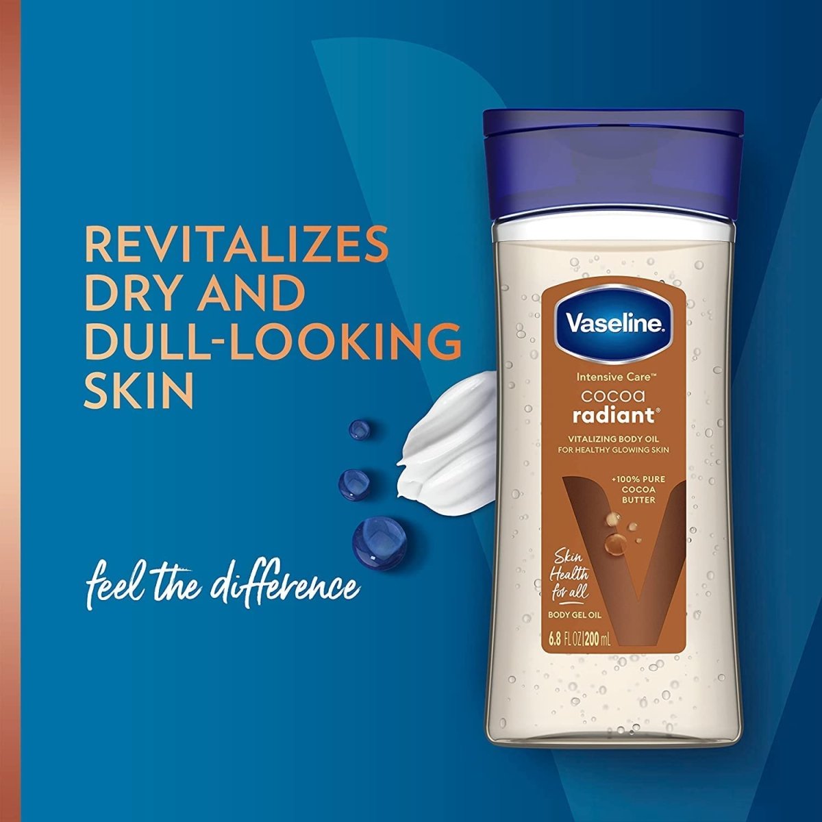 زيت جل الكاكاو المشع للعناية المركزة من فازلين | Vaseline Intensive Care Cocoa Radiant Body Gel Oil - EROS STORE